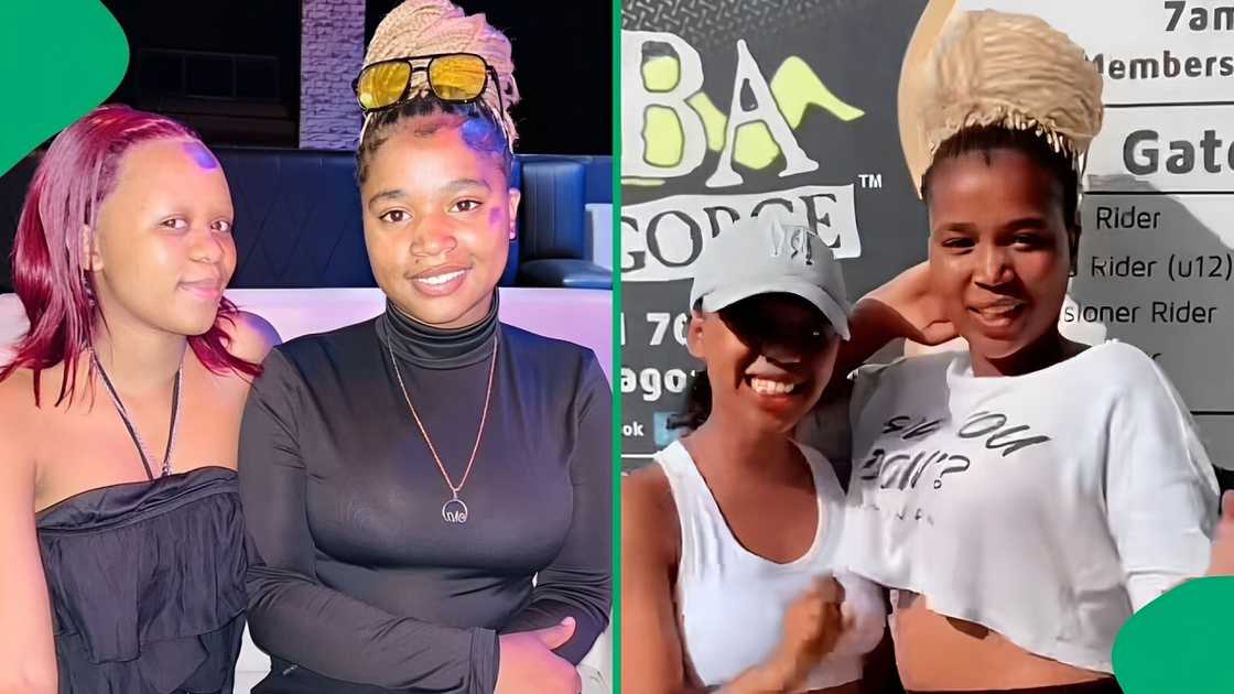 A TikTok video shows a woman visiting her waitress friend. A TikTok video shows a woman visiting her waitress friend.
