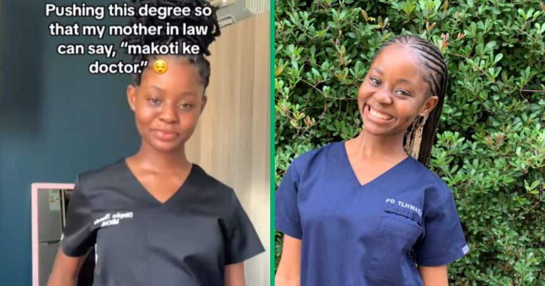 A medical student said she's working hard to get the qualification so that her mother-in-law can show off with her. A medical student said she's working hard to get the qualification so that her mother-in-law can show off with her.