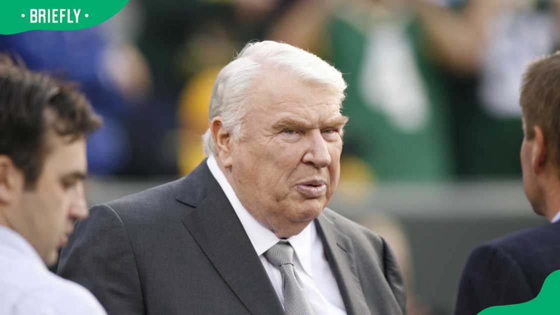 Madden at a 2008 NFL game at the Lambeau Field Madden at a 2008 NFL game at the Lambeau Field