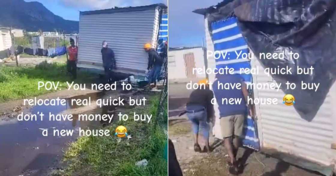 TikTok video of shack being moved after Cape Town floods TikTok video of shack being moved after Cape Town floods