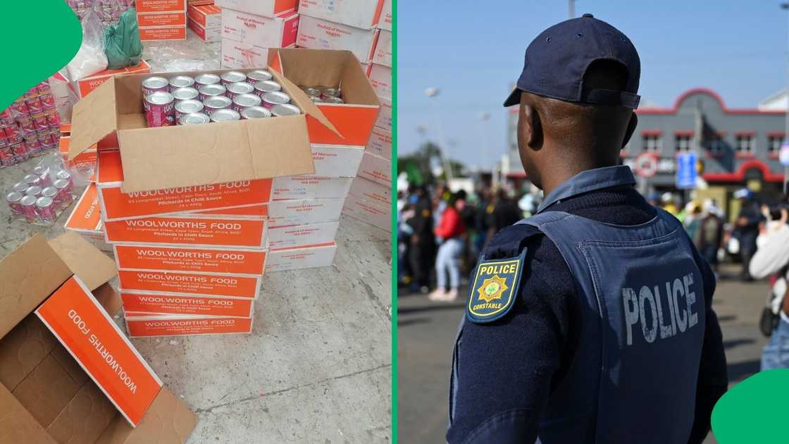 Police seized printing equipment and counterfeit food products.