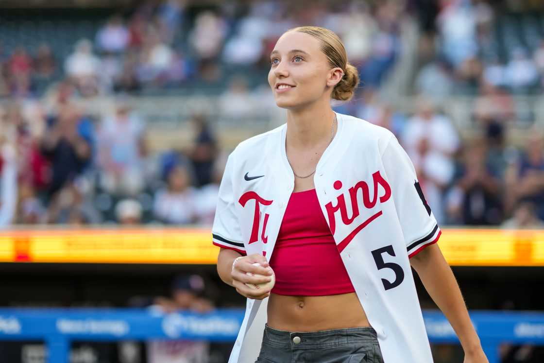 Paige Bueckers at Target Field in Minneapolis