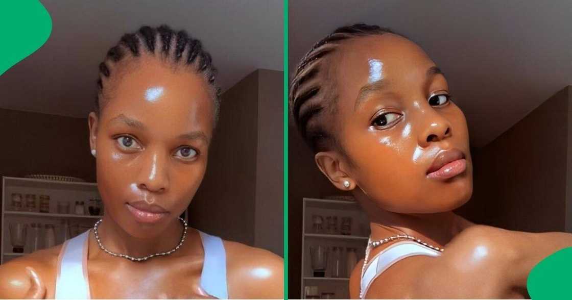 Woman uses fish oil and vitamin E oil for glowing skin. Woman uses fish oil and vitamin E oil for glowing skin.