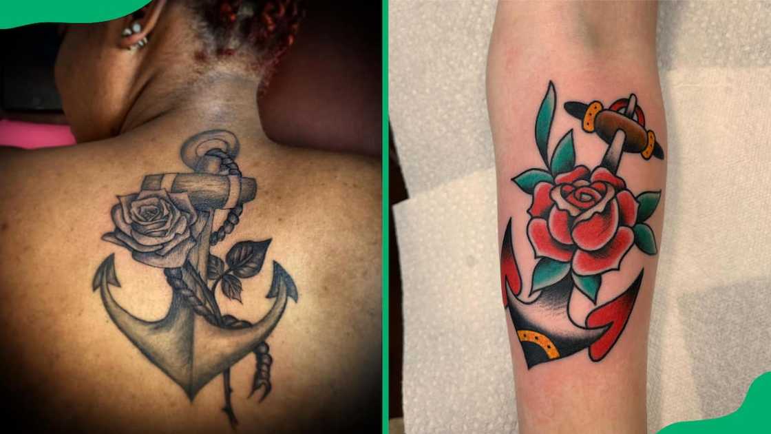 Anchor and rose tattoo Anchor and rose tattoo