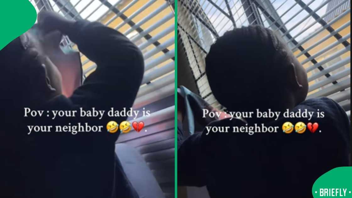 A toddler had Mzansi smiling as she held a sweet window conversation with her baby daddy neighbour A toddler had Mzansi smiling as she held a sweet window conversation with her baby daddy neighbour
