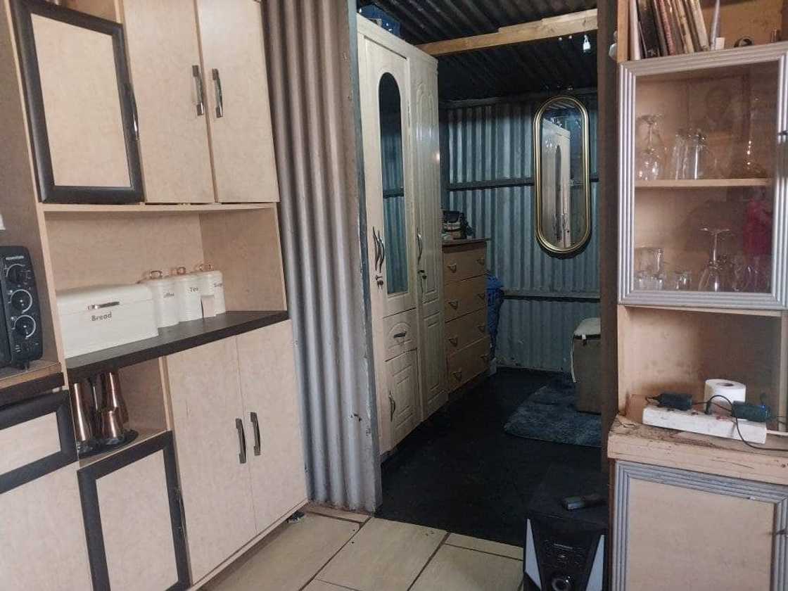 Johannesburg woman shows off impressive photos of her shack. Johannesburg woman shows off impressive photos of her shack.