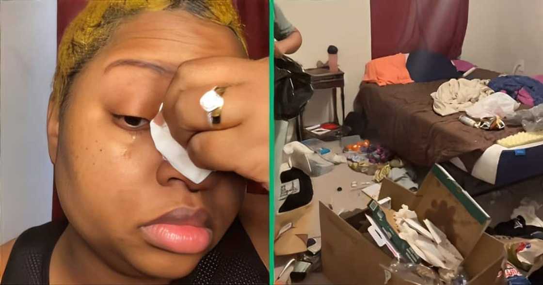 An American woman showed her dirty house after her husband left An American woman showed her dirty house after her husband left