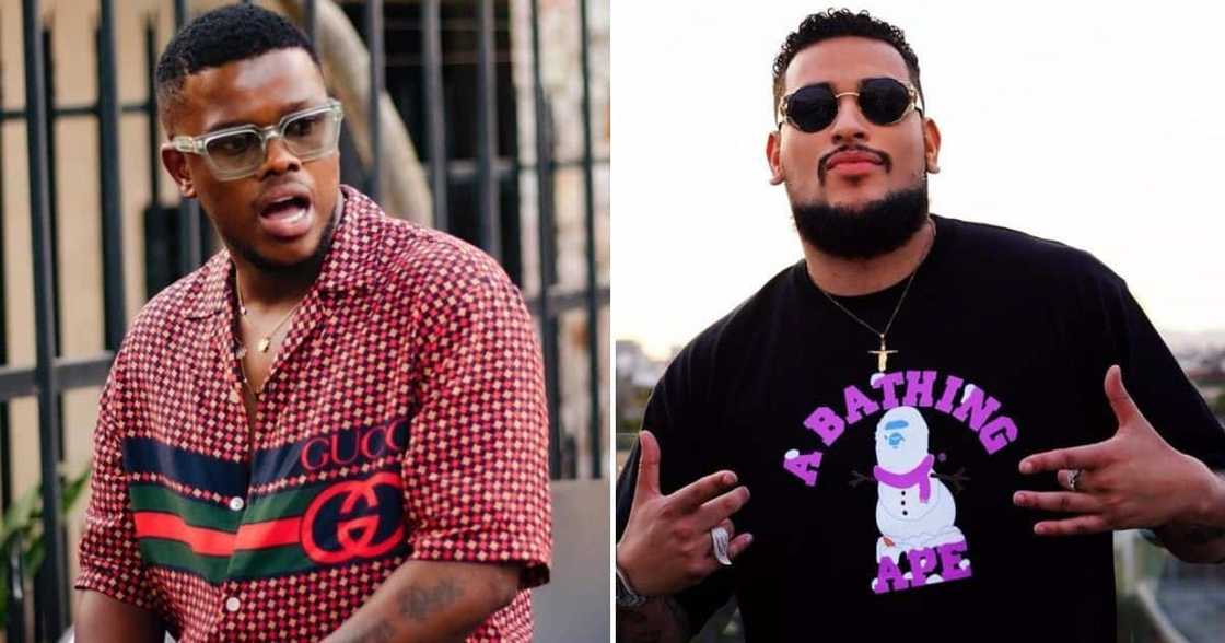 A picture of Murdah Bongz wearing a T-shirt with AKA's face went viral. A picture of Murdah Bongz wearing a T-shirt with AKA's face went viral.