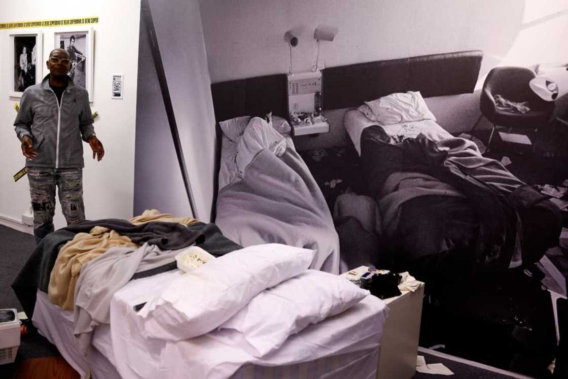 Morris' new exhibition in London recreates the scene of a trashed hotel room after bassist Sid Vicious 'went absolutely beserk'