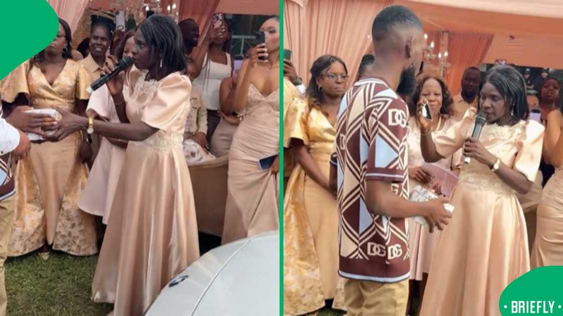 The visual on the right showed a mom handing over car keys to her son