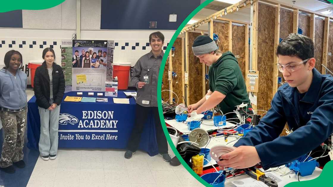 Edison Academy students during a skills contest Edison Academy students during a skills contest