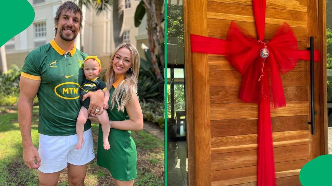 Eben and Anlia Etzebeth shared videos of the their Christmas decor