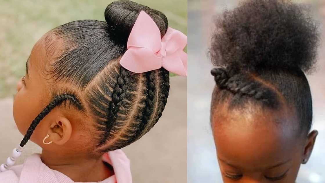 Half braided updo