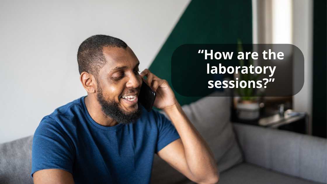 Man talking on the phone at home