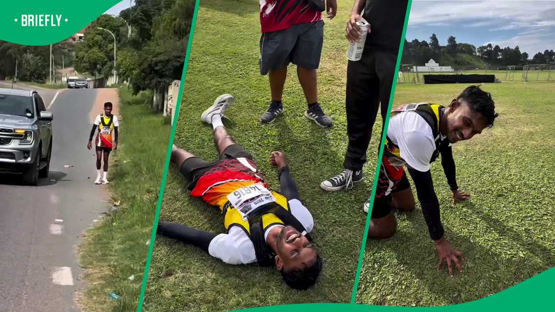 Image collage showing Chatsworth marathon runner Image collage showing Chatsworth marathon runner