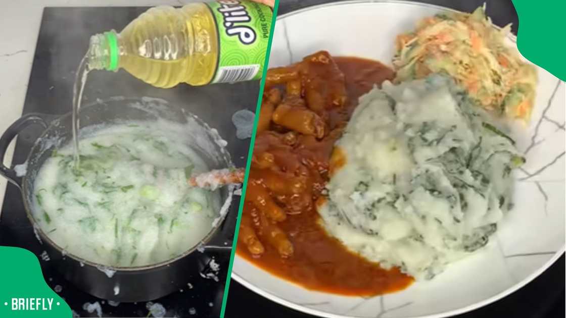"What in the pap is that?": Viral vegetable pap dish sparks outrage and stresses Mzansi