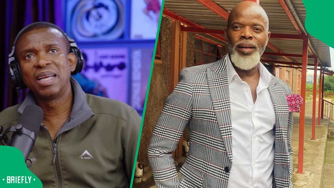 Dumisani Mbebe cries during David Mashabela interview