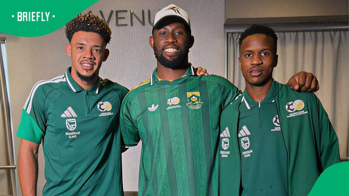 Siya Kolisi, Themba Zwane, Ronwen Williams, Panama. Siya Kolisi, Themba Zwane, Ronwen Williams, Panama.