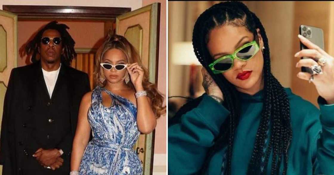 Jay-Z and Blue Ivy showed Rihanna some love Jay-Z and Blue Ivy showed Rihanna some love