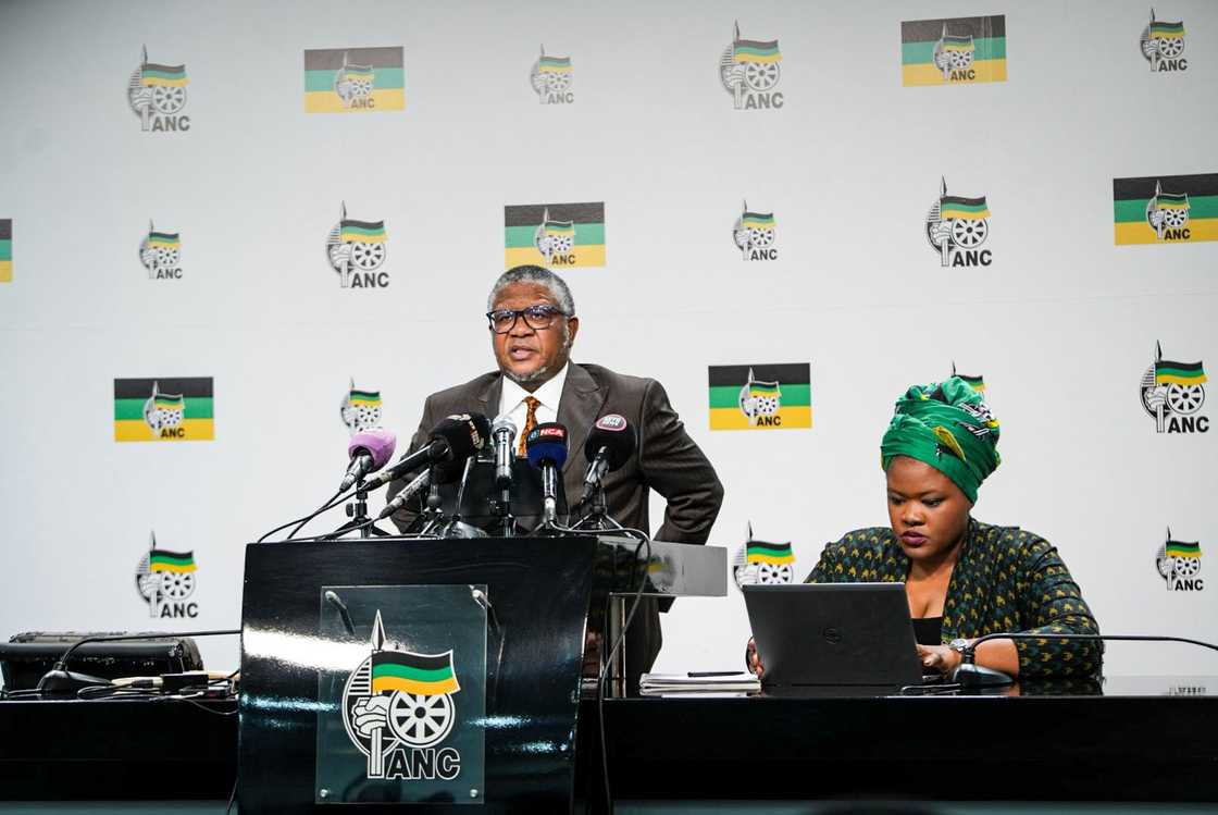 Fikile Mbalula addressed the media about the ANC's NEC meeting Fikile Mbalula addressed the media about the ANC's NEC meeting