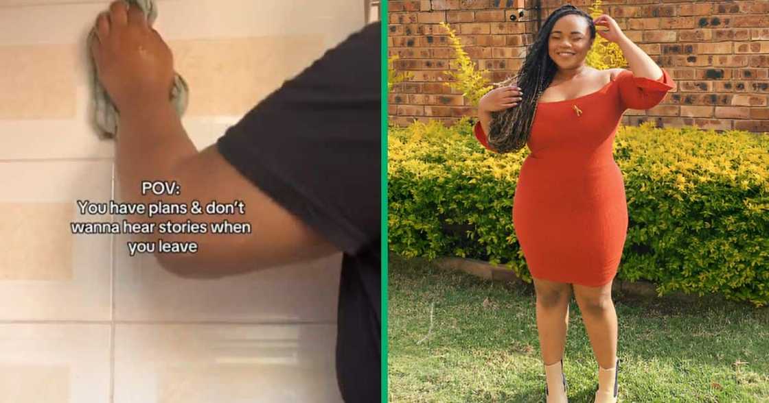 A young lady took to TikTok and shared a video of cleaning her home before she left to avoid her parents telling her stories. A young lady took to TikTok and shared a video of cleaning her home before she left to avoid her parents telling her stories.