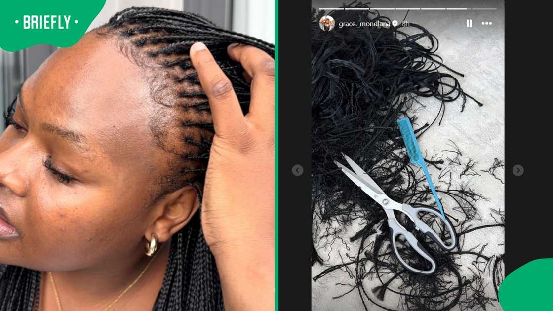 Grace Mondlana braided her hair for R3500.