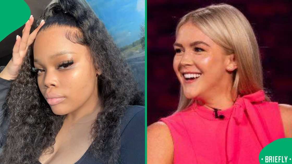 Karoline Leavitt, on the right, was captured smiling brightly while wearing a vibrant pink top Karoline Leavitt, on the right, was captured smiling brightly while wearing a vibrant pink top