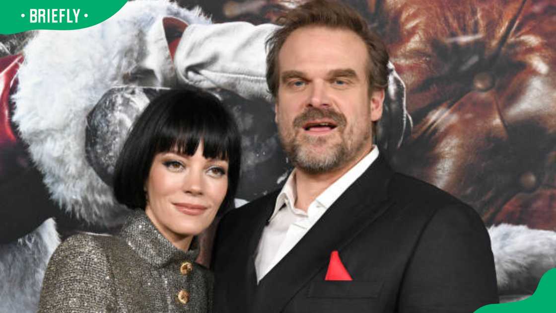 Lily Allen and David Harbour at the premiere of Universal Pictures' "Violent Night"