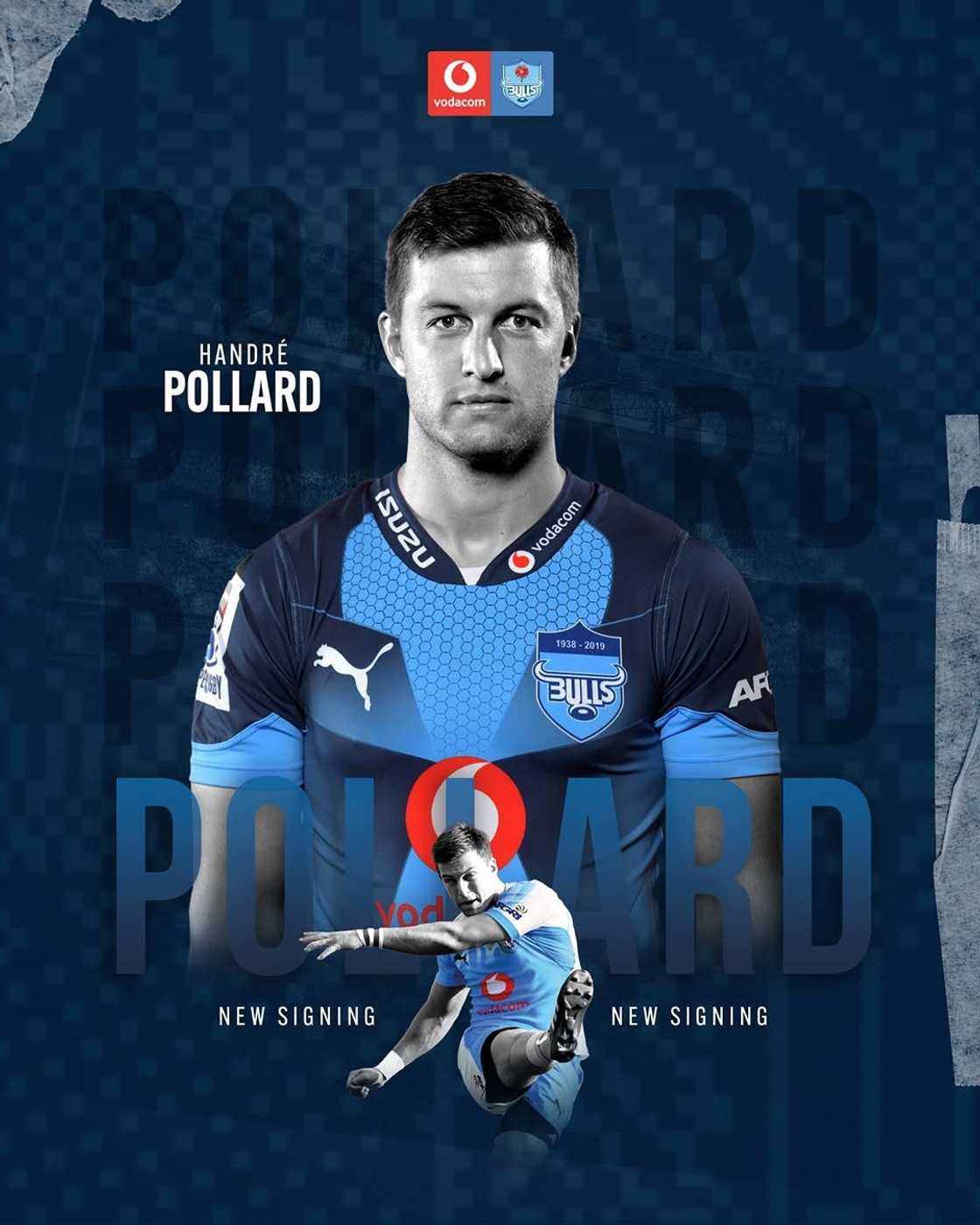 Handré Pollard returns to Blue Bulls. Handré Pollard returns to Blue Bulls.