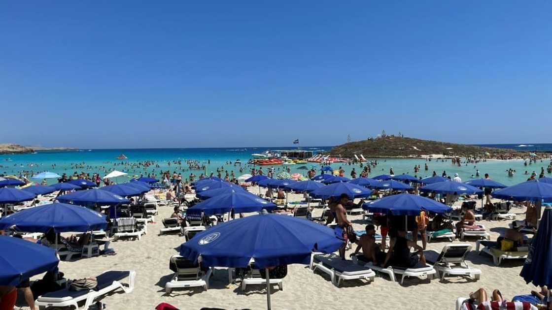 From January to June, Cyprus recorded 1.2 million visitors, nearly five times the level last year, and the white sand beaches at Ayia Napa are crowded with sunseekers and partygoers From January to June, Cyprus recorded 1.2 million visitors, nearly five times the level last year, and the white sand beaches at Ayia Napa are crowded with sunseekers and partygoers
