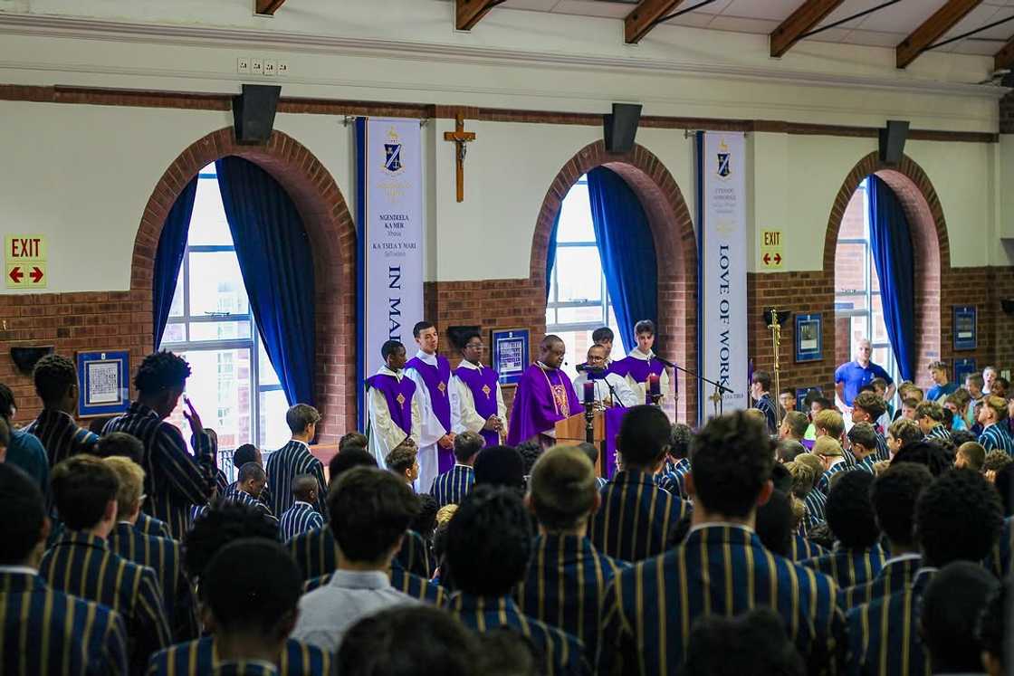 Learners at a Catholic school. Learners at a Catholic school.