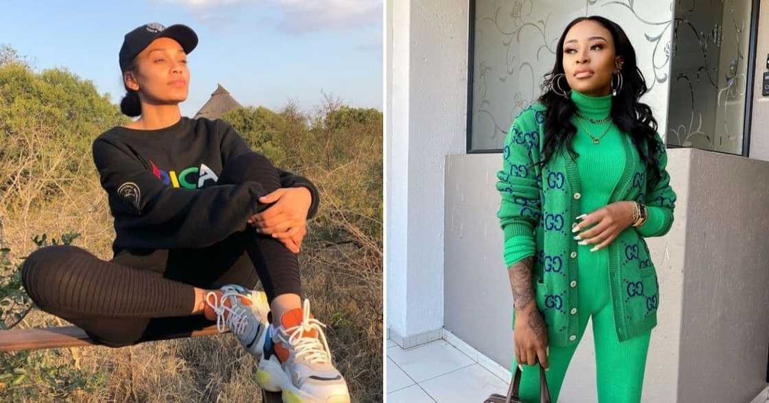 Pearl Thusi and DJ Zinhle Pearl Thusi and DJ Zinhle