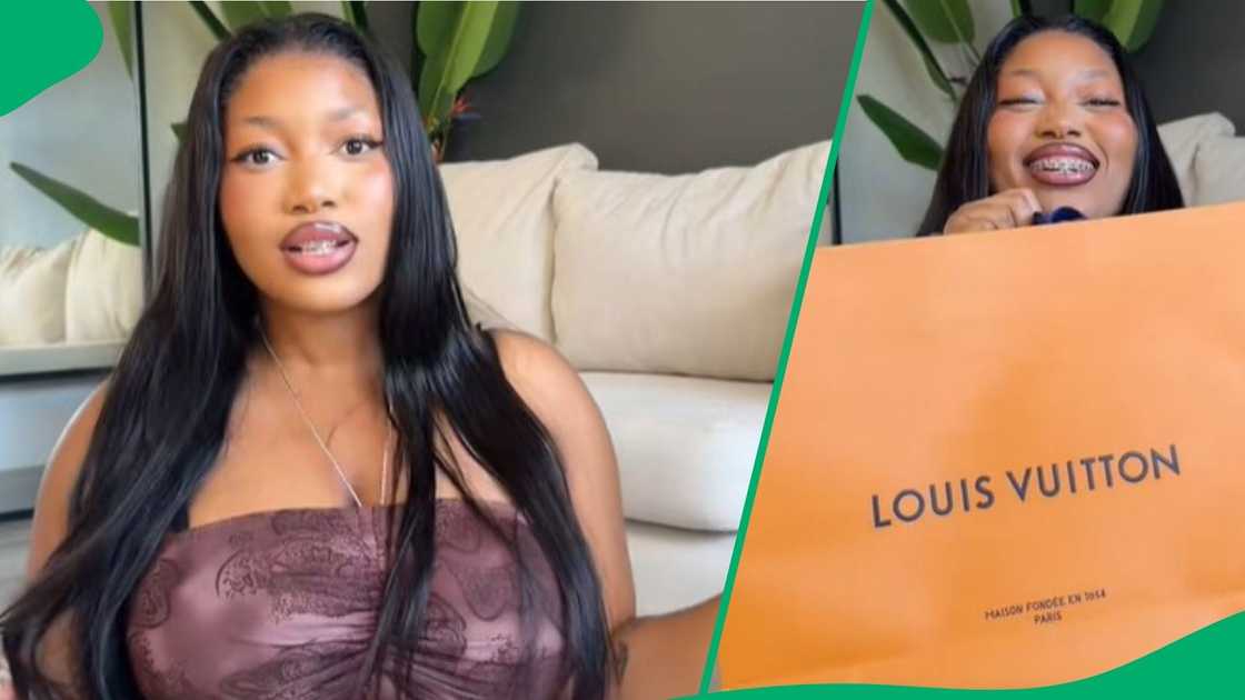 Content creator shows off designer purchase in TikTok video