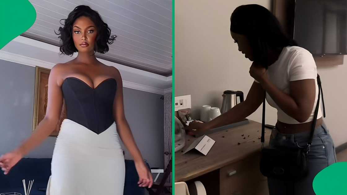 A TikTok video shows a woman ending up in the wrong hotel room, thinking she’s getting proposed to. A TikTok video shows a woman ending up in the wrong hotel room, thinking she’s getting proposed to.