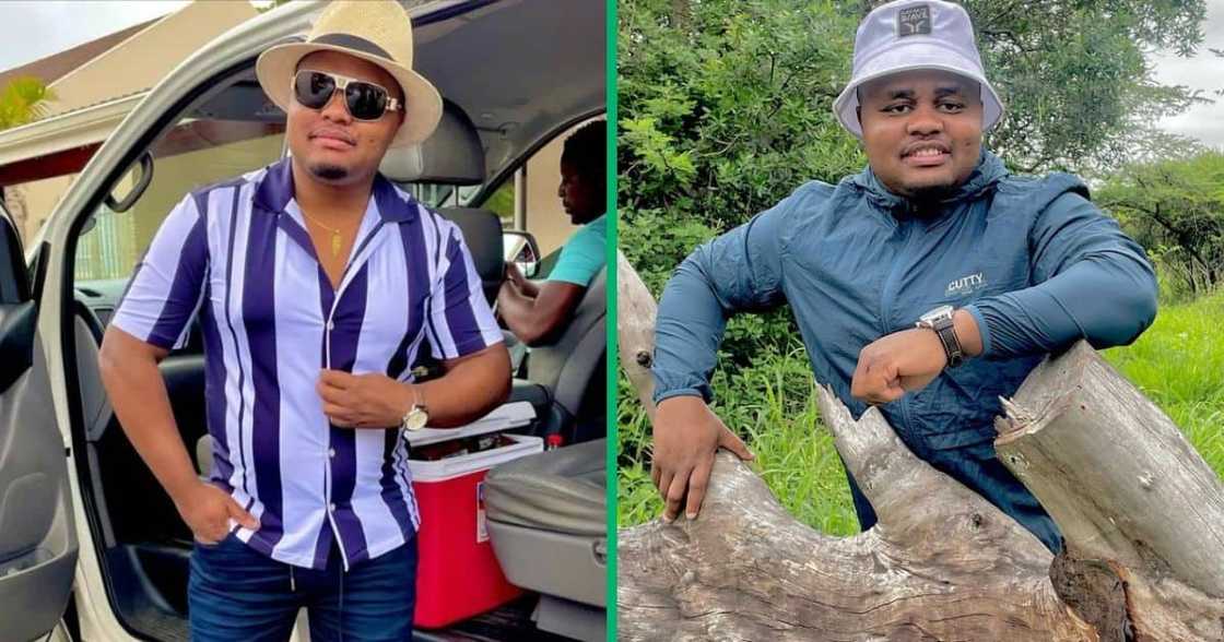 Mthandeni fell while performing his hit song. Mthandeni fell while performing his hit song.