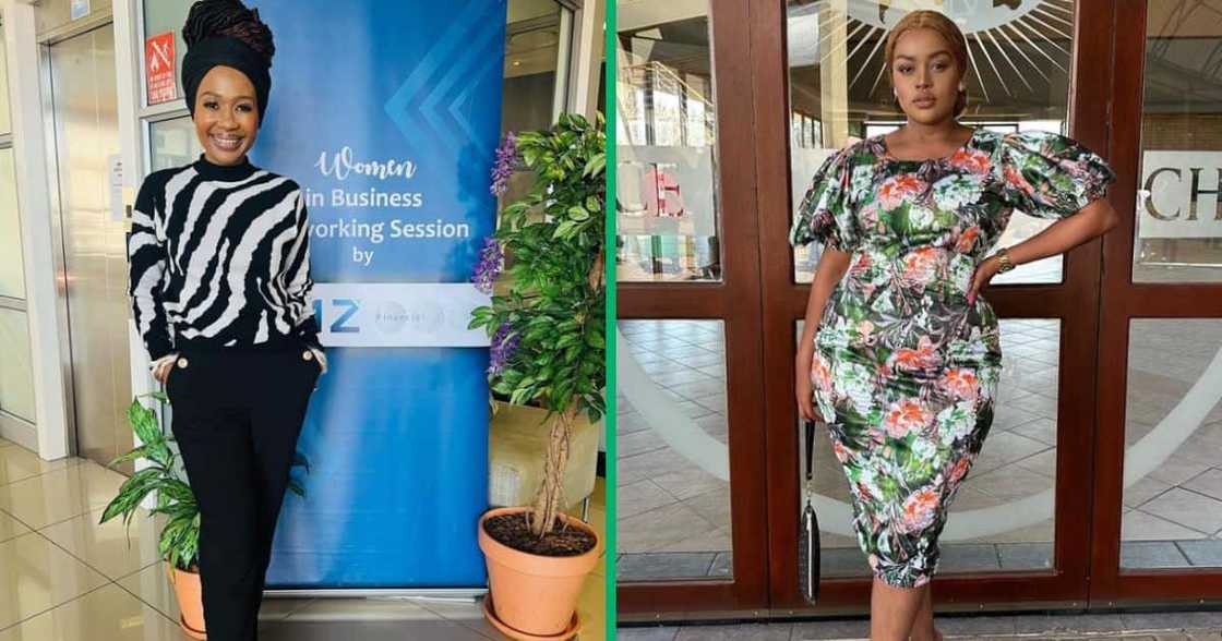 Dineo Ranaka and Hazel helped each other at a gig. Dineo Ranaka and Hazel helped each other at a gig.