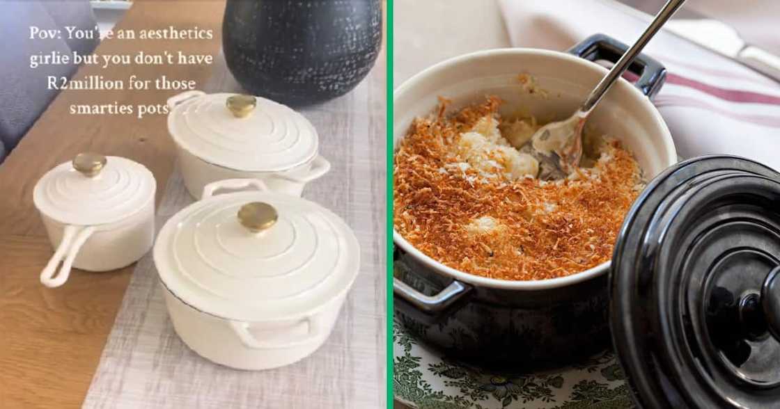 George & Mason pots posted on TikTok in contrast to the expensive Le Creuset pots George & Mason pots posted on TikTok in contrast to the expensive Le Creuset pots