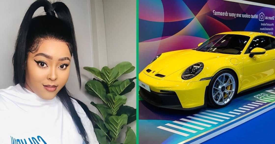A TikTok video of a lady who went to window shop Porshes with a R10 bank balance went viral. A TikTok video of a lady who went to window shop Porshes with a R10 bank balance went viral.