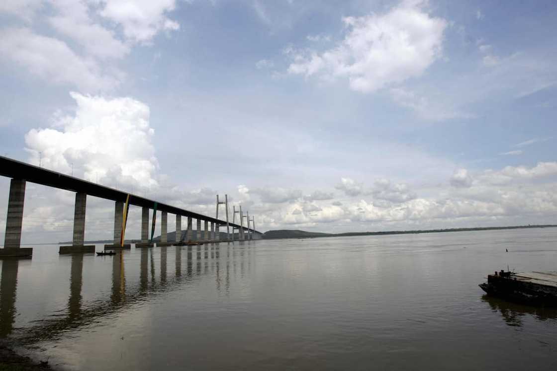 A view of the recently inaugurated 3156-meter-long bridge in Ciudad Guayana A view of the recently inaugurated 3156-meter-long bridge in Ciudad Guayana