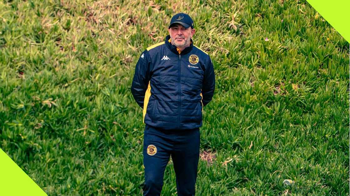 Nasreddine Nabi reacts to reports linking South Africa's Percy Tau and DR Congo's Fiston Mayele to Kaizer Chiefs this summer. Photo: @KaizerChiefs. Nasreddine Nabi reacts to reports linking South Africa's Percy Tau and DR Congo's Fiston Mayele to Kaizer Chiefs this summer. Photo: @KaizerChiefs.