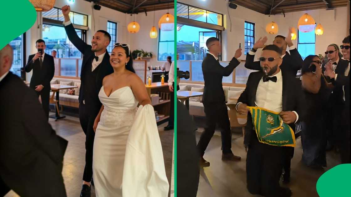 Guests erupted into cheers as the newlyweds and their crew took over the dance floor