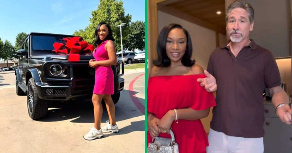 Husband surprises wife with her dream car Mercedes G-Wagon Husband surprises wife with her dream car Mercedes G-Wagon