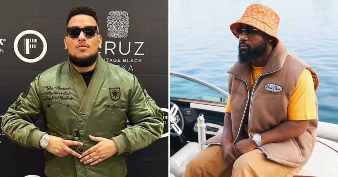 Cassper Nyovest played AKA's hit track 'Company' in a nightclub. Cassper Nyovest played AKA's hit track 'Company' in a nightclub.