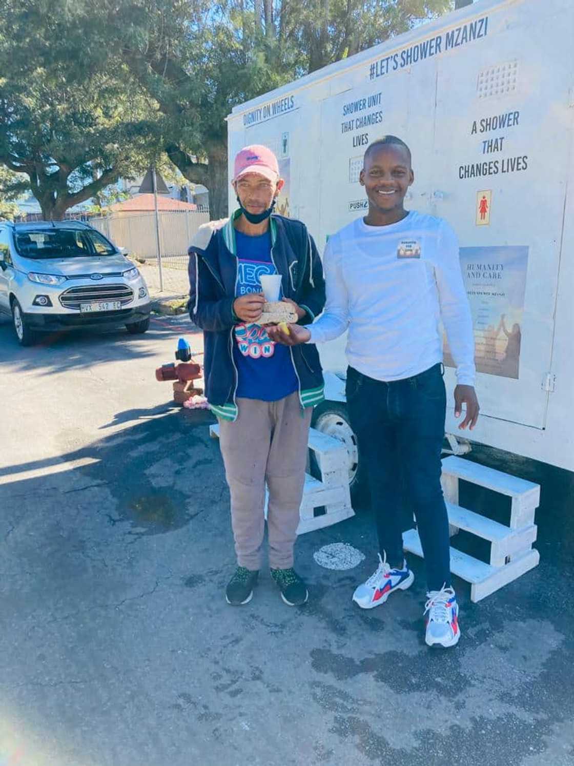 Athenkosi Quku started an NPO to help the less fortunate and homeless. Photo credit: Supplied. Athenkosi Quku started an NPO to help the less fortunate and homeless. Photo credit: Supplied.