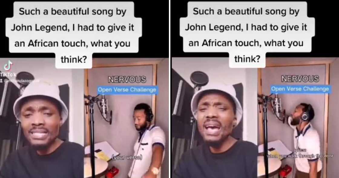 Mthandazo Gatya gave his best to a John Legend verse challenge. Mthandazo Gatya gave his best to a John Legend verse challenge.