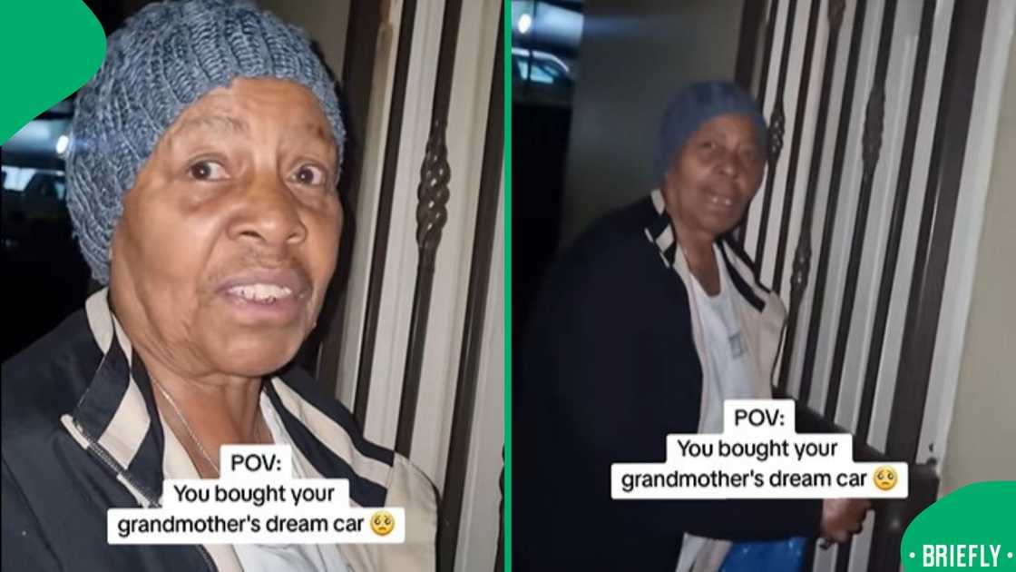The visual on the right captured Whitney's grandmother, revealing her dream car The visual on the right captured Whitney's grandmother, revealing her dream car