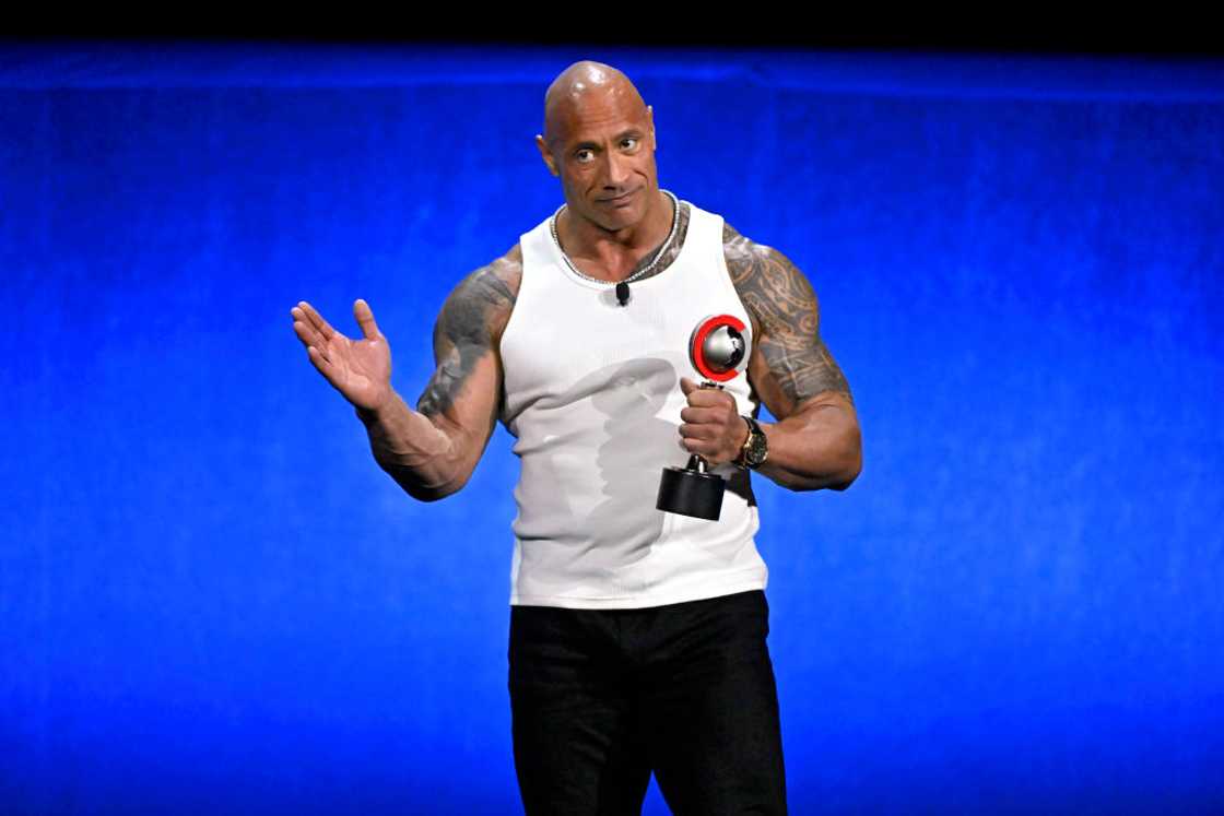 Dwayne Johnson at the Walt Disney Studios Presentation