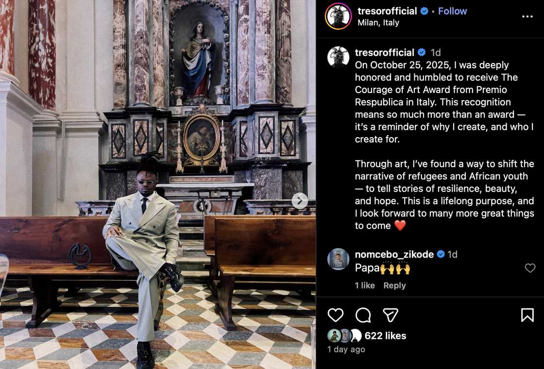 Tresor received a major award in Italy Tresor received a major award in Italy