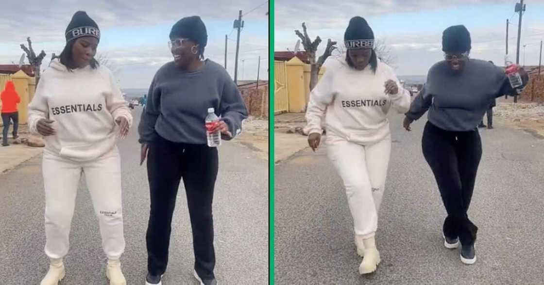 A mother and her daughter impressed with their Amapiano dance moves