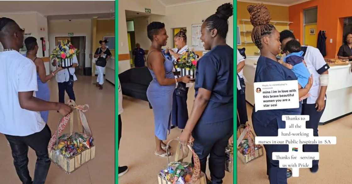 Couple spoil maternity staff Couple spoil maternity staff